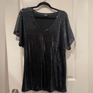 Black sequin top